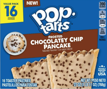KELLOGG'S POP TARTS 'Chocolatey Chip Pancake' Toaster Pastries 768 gr